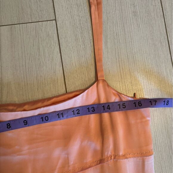 Carven satin midi dress peachy pink - Picture 14 of 16